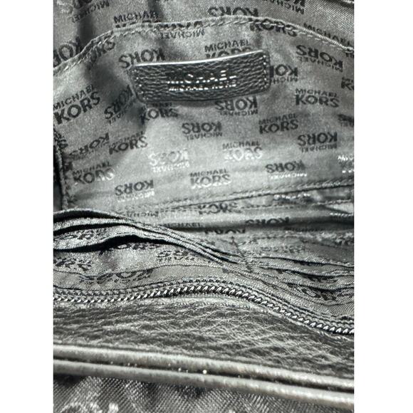 Michael Kors Pebbled Leather Shoulder Flap Bag Gold Chain Strap - Picture 4 of 9